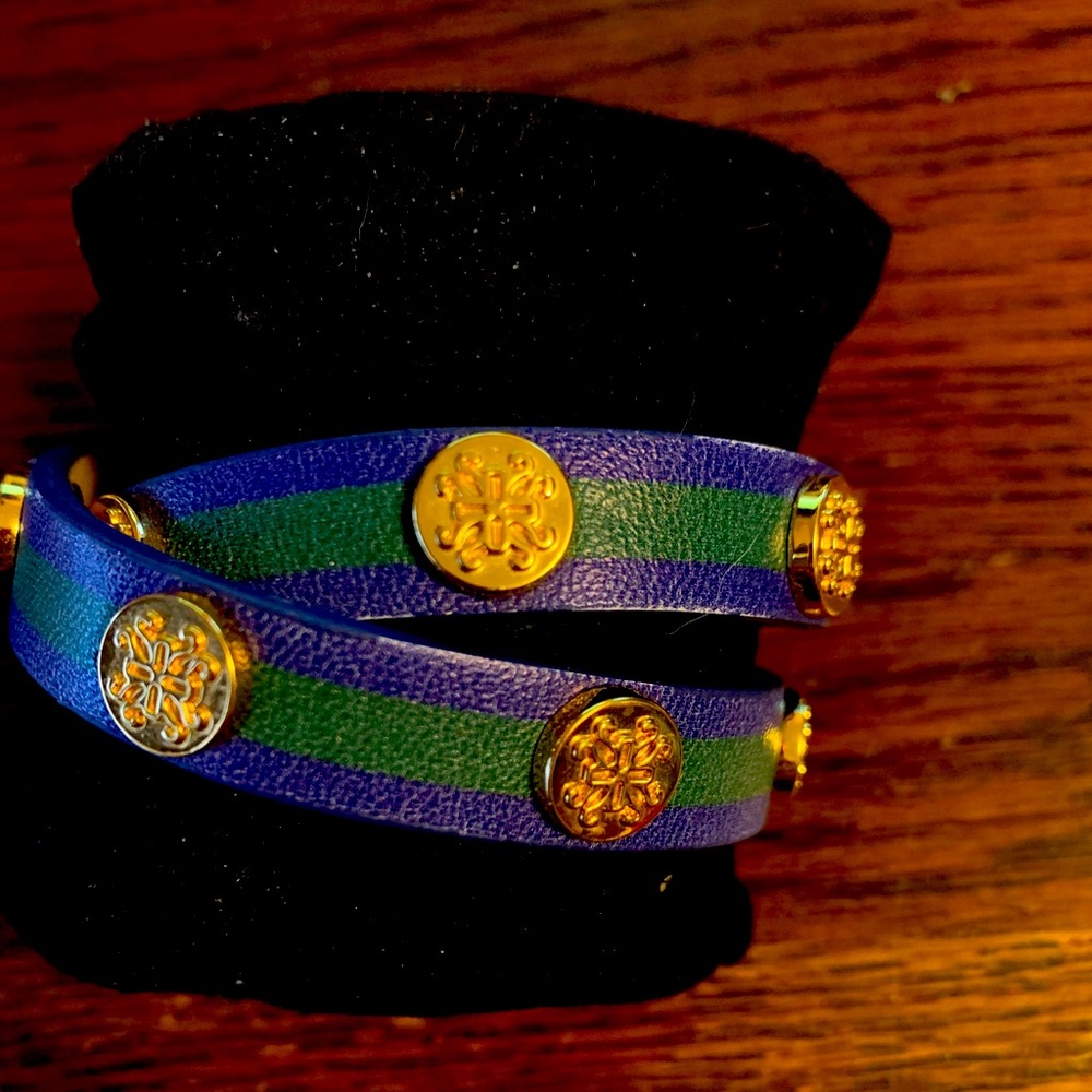 Rustic Cuff double wrap leather bracelet